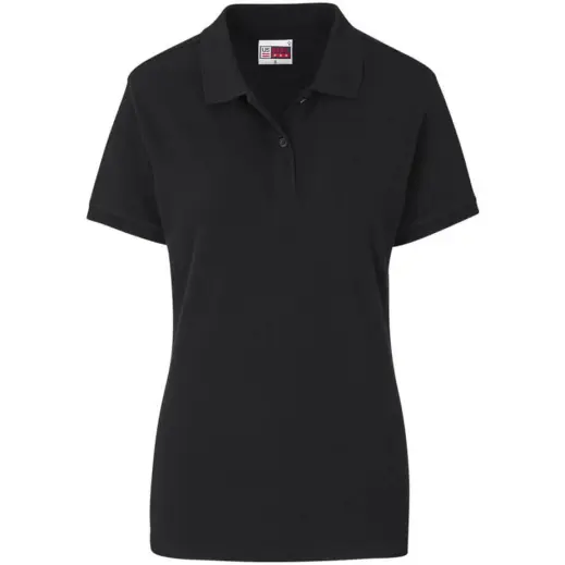Ladies Houston Stretch Golf Shirt Black Front